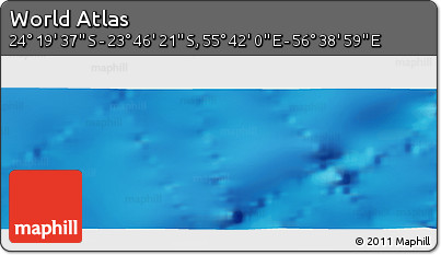 Physical Panoramic Map of the Area around 24° 2' 59" S, 56° 10' 29" E