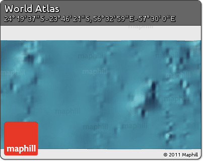 Satellite 3D Map of the Area around 24° 2' 59" S, 57° 1' 29" E