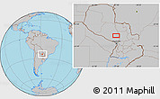 Gray Location Map of Estancia Santa Catalina