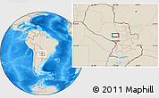 Shaded Relief Location Map of Estancia Santa Catalina