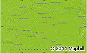 Physical Map of the area around 24° 2' 59" S, 57° 43' 30" W