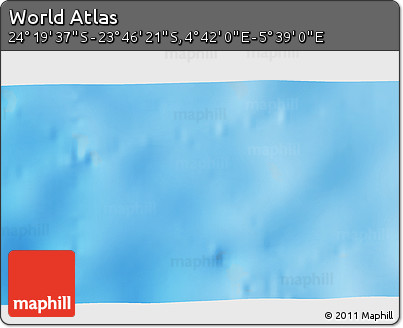Physical 3D Map of the Area around 24° 2' 59" S, 5° 10' 30" E