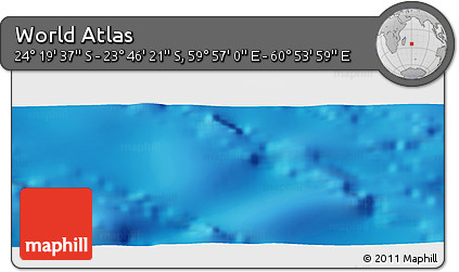 Physical Panoramic Map of the Area around 24° 2' 59" S, 60° 25' 29" E
