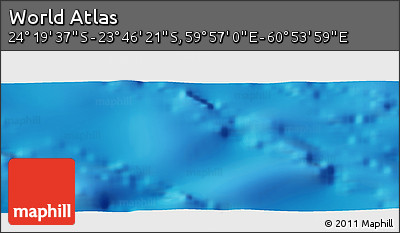 Physical Panoramic Map of the Area around 24° 2' 59" S, 60° 25' 29" E