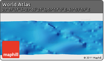 Physical Panoramic Map of the Area around 24° 2' 59" S, 60° 25' 29" E
