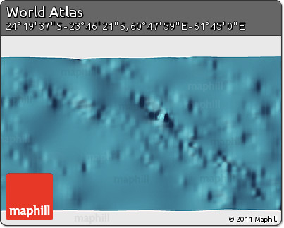 Satellite 3D Map of the Area around 24° 2' 59" S, 61° 16' 29" E