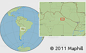Savanna Style Location Map of the area around 24° 2' 59" S, 61° 58' 30" W