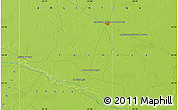 Physical Map of the area around 24° 2' 59" S, 61° 58' 30" W