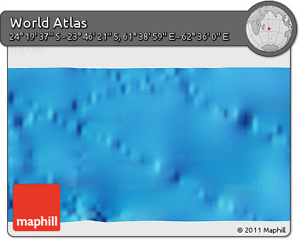 Physical 3D Map of the Area around 24° 2' 59" S, 62° 7' 30" E
