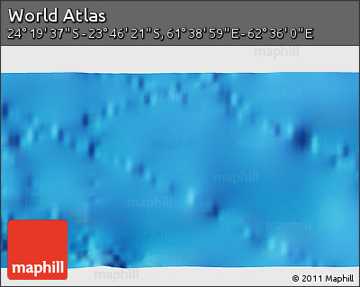 Physical 3D Map of the Area around 24° 2' 59" S, 62° 7' 30" E