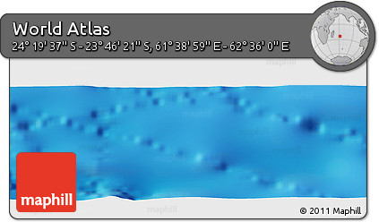 Physical Panoramic Map of the Area around 24° 2' 59" S, 62° 7' 30" E