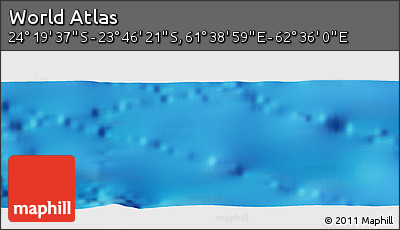 Physical Panoramic Map of the Area around 24° 2' 59" S, 62° 7' 30" E