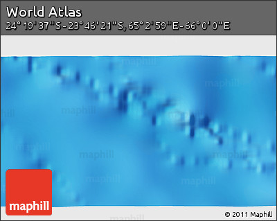 Physical 3D Map of the Area around 24° 2' 59" S, 65° 31' 30" E