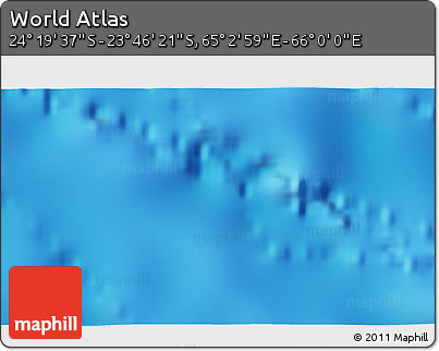 Physical 3D Map of the Area around 24° 2' 59" S, 65° 31' 30" E