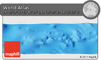 Physical Panoramic Map of the Area around 24° 2' 59" S, 68° 4' 29" E
