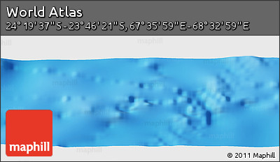 Physical Panoramic Map of the Area around 24° 2' 59" S, 68° 4' 29" E