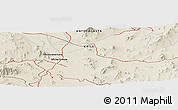 Shaded Relief Panoramic Map of the area around 24° 2' 59" S, 69° 37' 30" W