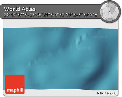 Satellite 3D Map of the Area around 24° 2' 59" S, 6° 1' 30" E