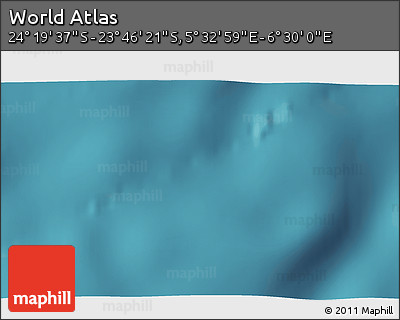 Satellite 3D Map of the Area around 24° 2' 59" S, 6° 1' 30" E
