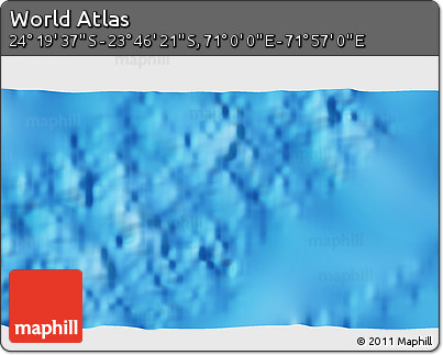 Physical 3D Map of the Area around 24° 2' 59" S, 71° 28' 29" E