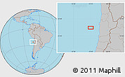 Gray Location Map of the area around 24° 2' 59" S, 72° 10' 30" W