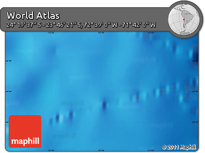 Physical Map of the Area around 24° 2' 59" S, 72° 10' 30" W