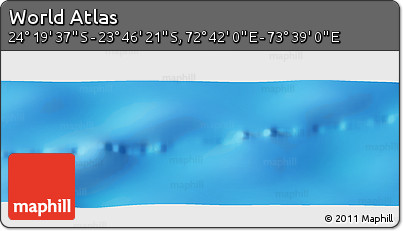 Physical Panoramic Map of the Area around 24° 2' 59" S, 73° 10' 30" E