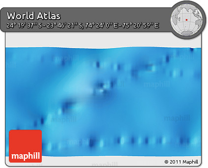Physical 3D Map of the Area around 24° 2' 59" S, 74° 52' 30" E