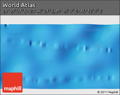Physical 3D Map of the Area around 24° 2' 59" S, 75° 43' 29" E
