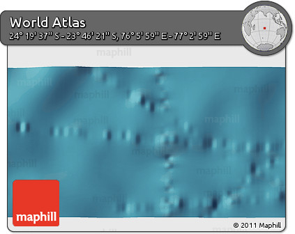 Satellite 3D Map of the Area around 24° 2' 59" S, 76° 34' 29" E