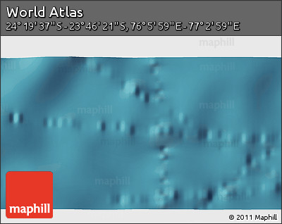 Satellite 3D Map of the Area around 24° 2' 59" S, 76° 34' 29" E