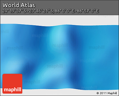 Physical 3D Map of the Area around 24° 2' 59" S, 88° 28' 29" E