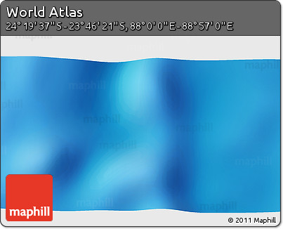 Physical 3D Map of the Area around 24° 2' 59" S, 88° 28' 29" E