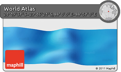Physical Panoramic Map of the Area around 24° 2' 59" S, 88° 28' 29" E