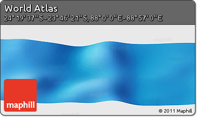 Physical Panoramic Map of the Area around 24° 2' 59" S, 88° 28' 29" E