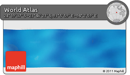 Physical Panoramic Map of the Area around 24° 2' 59" S, 93° 34' 29" E