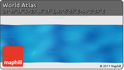 Physical Panoramic Map of the Area around 24° 2' 59" S, 93° 34' 29" E