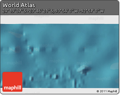 Satellite 3D Map of the Area around 24° 2' 59" S, 93° 25' 30" W