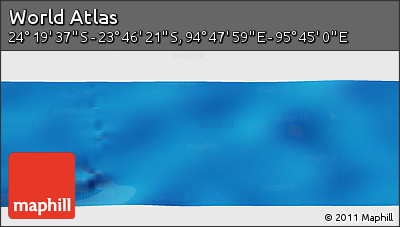Physical Panoramic Map of the Area around 24° 2' 59" S, 95° 16' 30" E