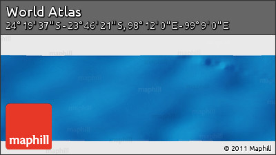 Physical Panoramic Map of the Area around 24° 2' 59" S, 98° 40' 30" E