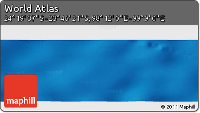 Physical Panoramic Map of the Area around 24° 2' 59" S, 98° 40' 30" E