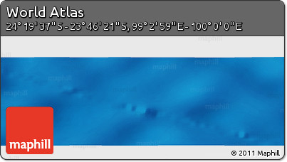 Physical Panoramic Map of the Area around 24° 2' 59" S, 99° 31' 30" E