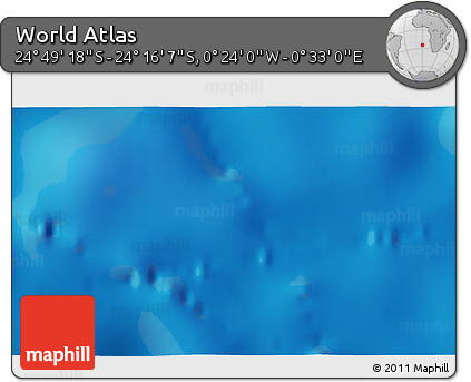 Physical 3D Map of the Area around 24° 32' 42" S, 0° 4' 30" E