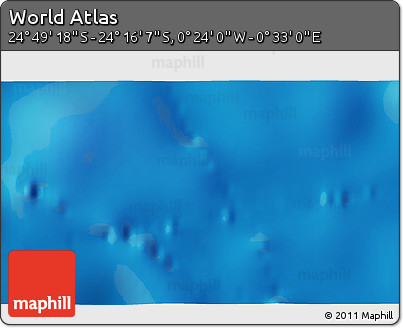 Physical 3D Map of the Area around 24° 32' 42" S, 0° 4' 30" E