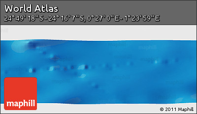 Physical Panoramic Map of the Area around 24° 32' 42" S, 0° 55' 29" E