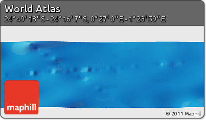 Physical Panoramic Map of the Area around 24° 32' 42" S, 0° 55' 29" E