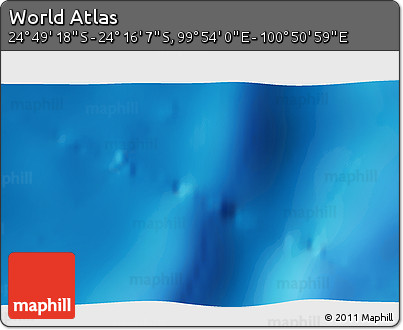 Physical 3D Map of the Area around 24° 32' 42" S, 100° 22' 30" E