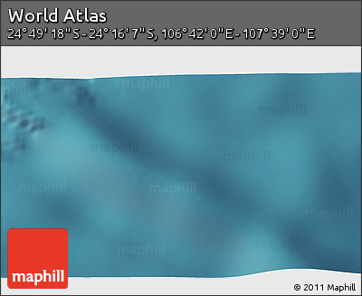 Satellite 3D Map of the Area around 24° 32' 42" S, 107° 10' 30" E