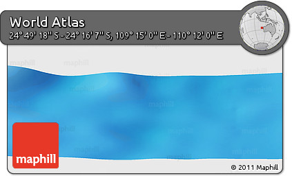 Physical Panoramic Map of the Area around 24° 32' 42" S, 109° 43' 29" E