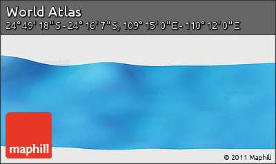 Physical Panoramic Map of the Area around 24° 32' 42" S, 109° 43' 29" E